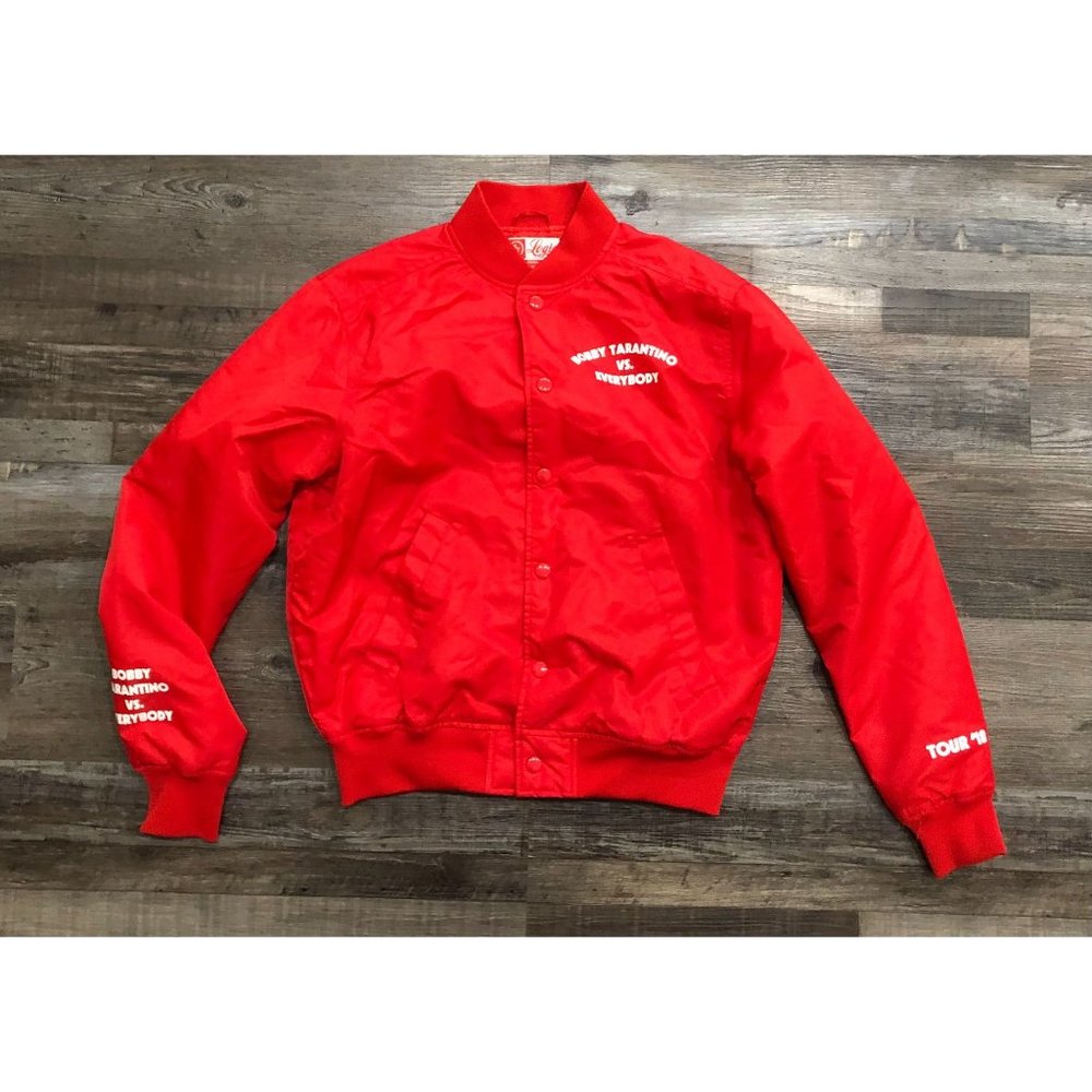 Logic Bobby Tarantino Vs Everybody Jacket Men Small Red Bomber 2018 Tour Rap